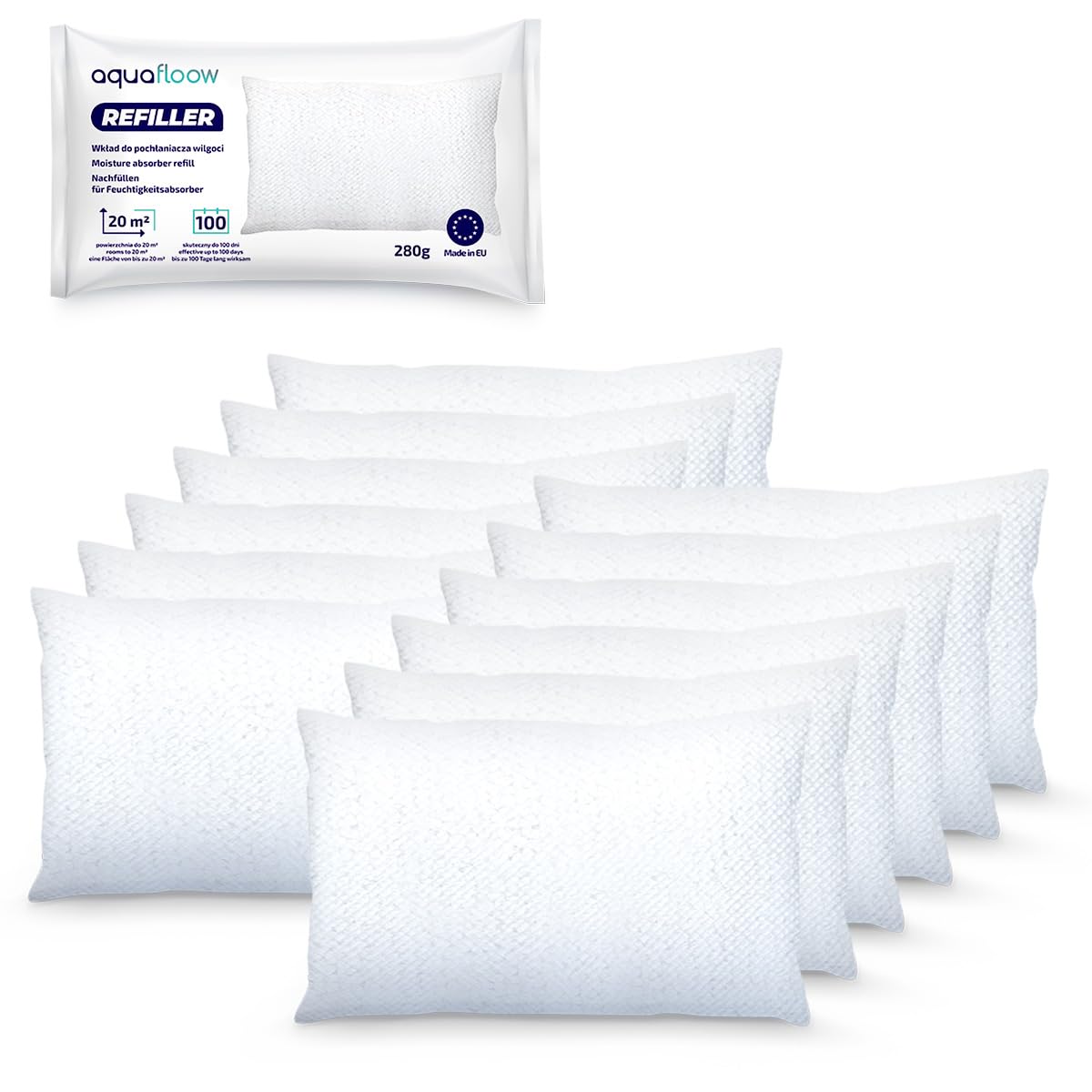 10 Sacs Absorbeurs D’Humidité 230g – Anti-Moisissure Pour Placard, Cave, Voiture, Armoire